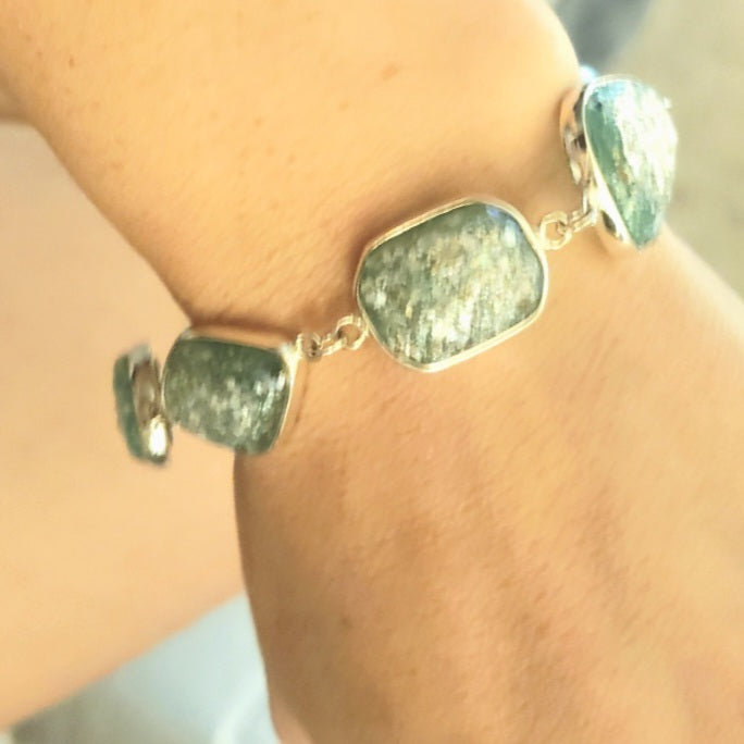 Rare Roman Glass Toggle Bracelet.
