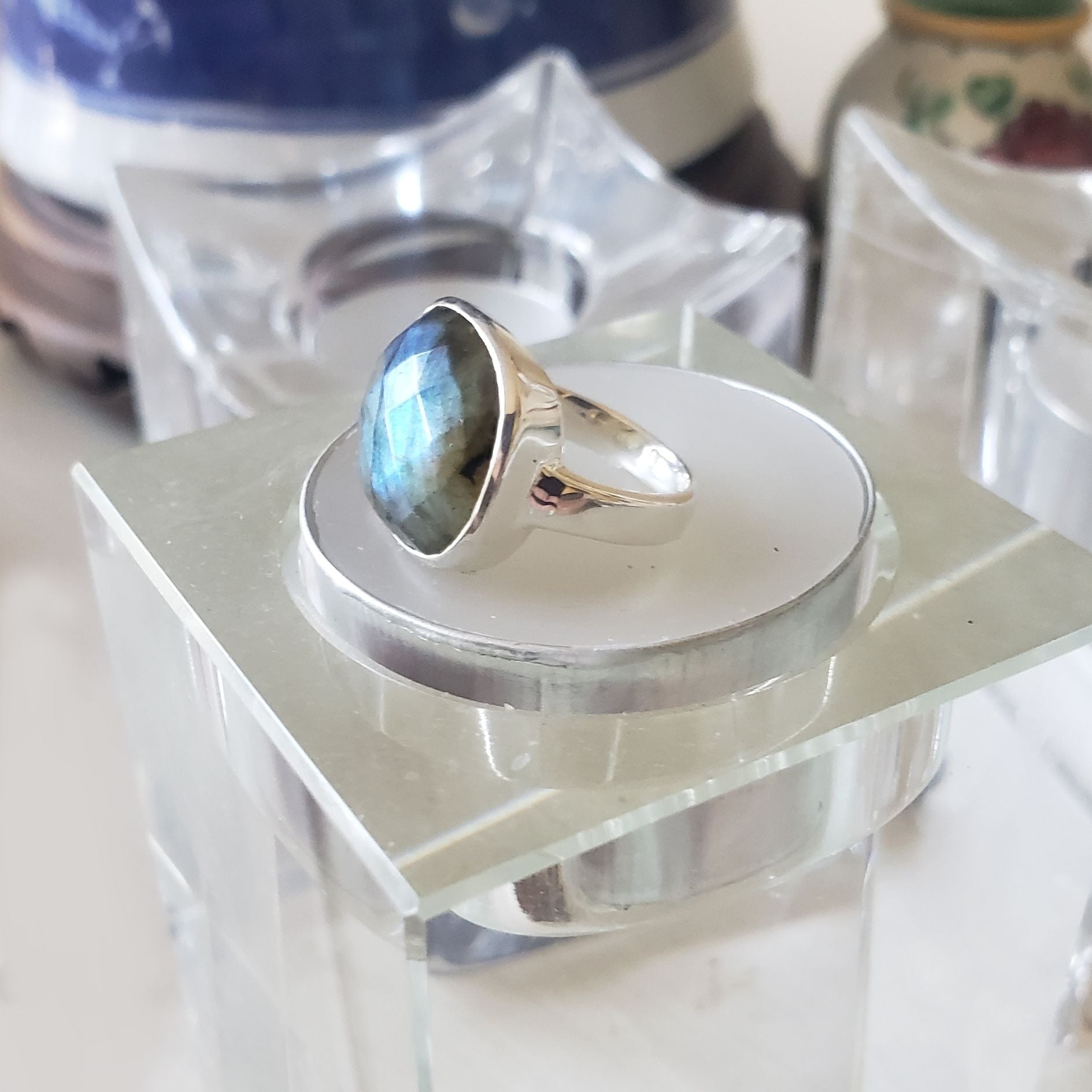 Lightworker Labradorite + Silver Ring