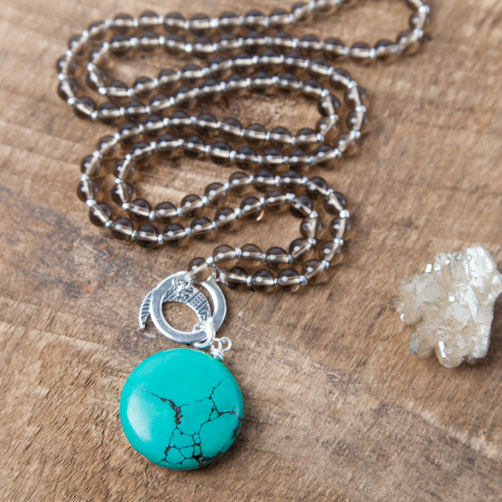 Turquoise Howlite Communication Amplifier - Silver.