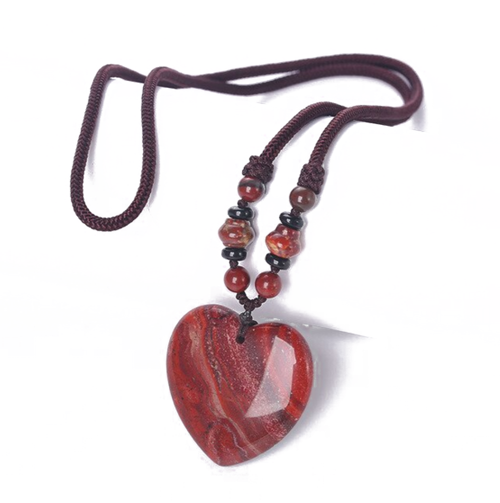 Red Jasper Heart Detox Necklace.
