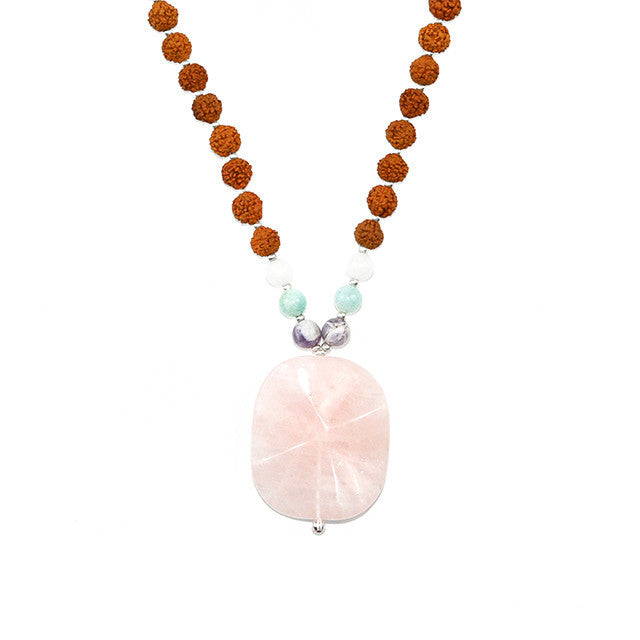 Shanti Mala | Mala Beads Japa Meditation Necklaces Sacred Geometry Healing Spiritual Crystal Collections.