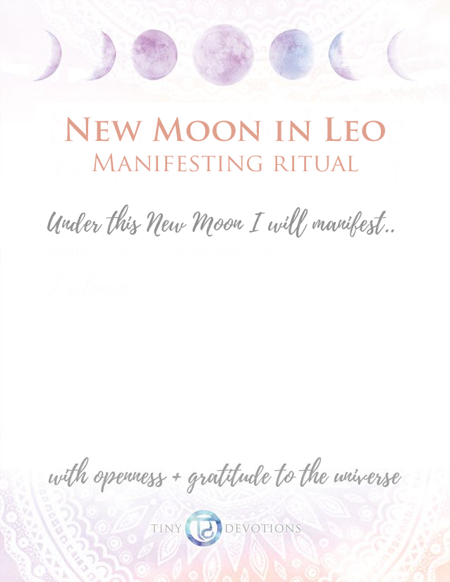 New Moon in Leo Manifesting Wealth + Luck Ritual