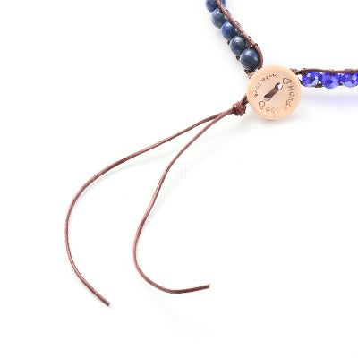 Lapis Lazuli Wrap Bracelet.