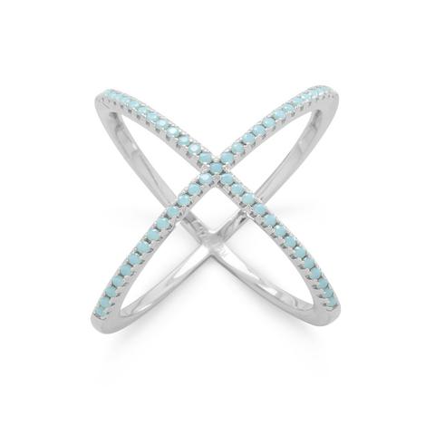 Criss Cross Turquoise Ring.