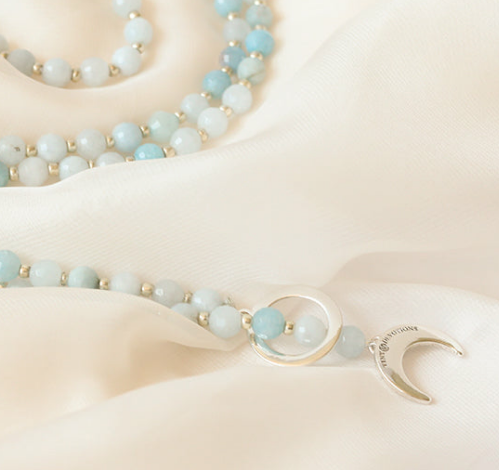 Aquamarine Limitless Mala Beads.