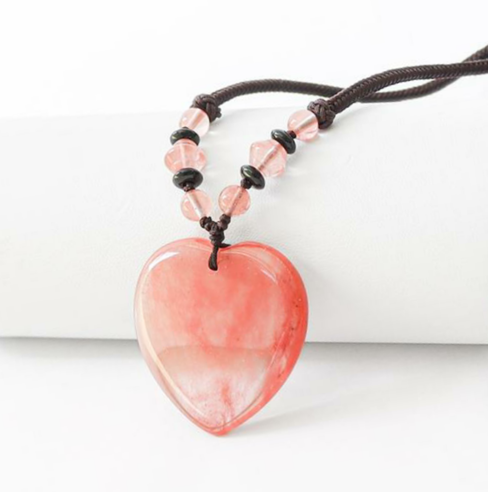 Cherry Quartz Heart Detox Necklace.