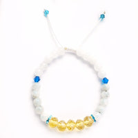 Peace for Ukraine Bracelet | Moonstone + Crystal Mala Beads