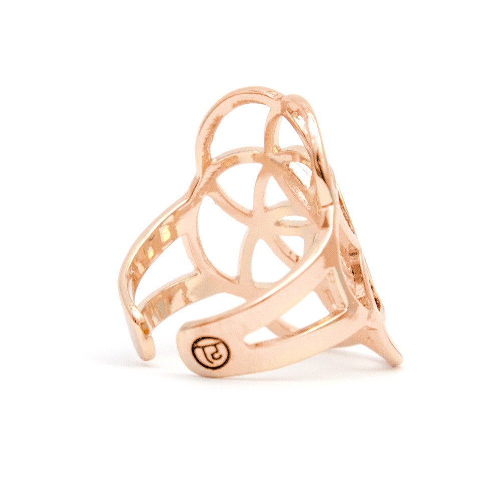 Seed of Life Ring - Rose Gold