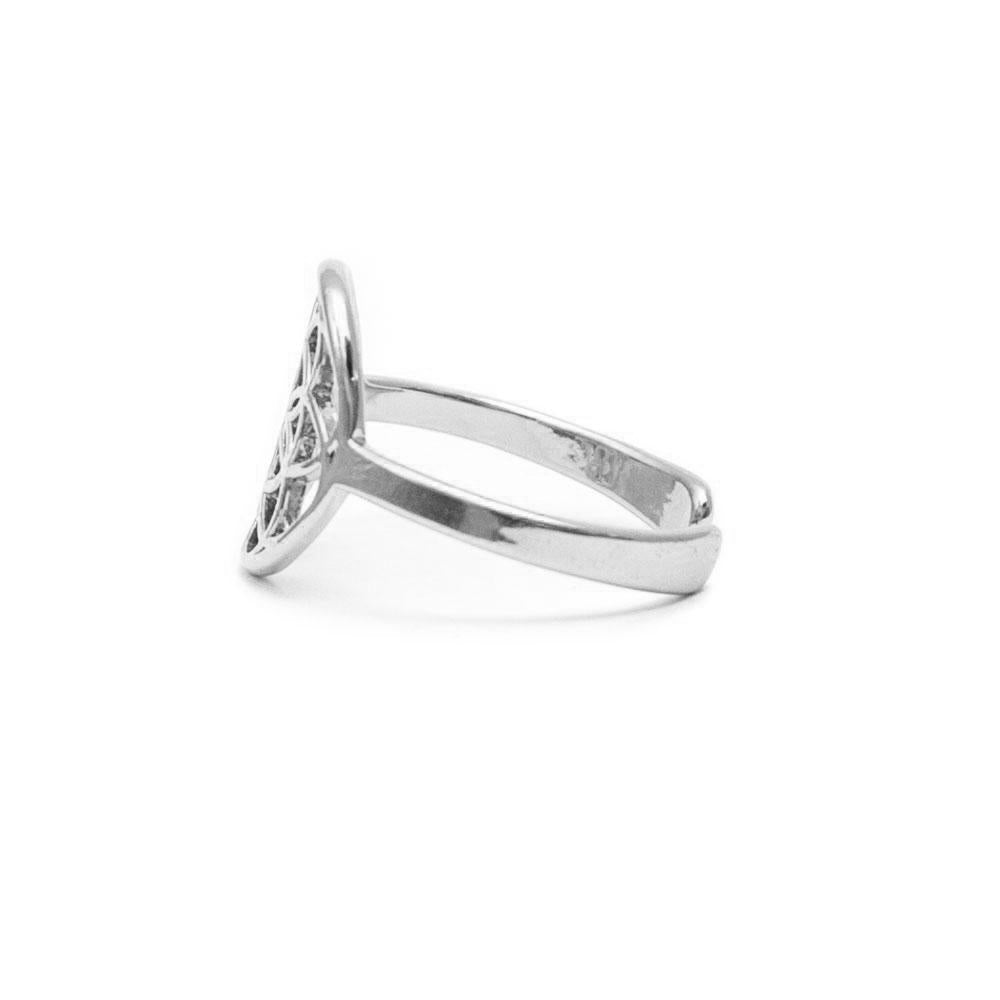 Tiny Seed of Life Ring - Silver.