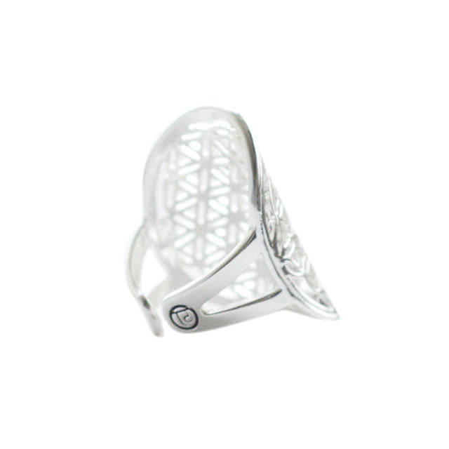 Flower of Life Ring - Silver