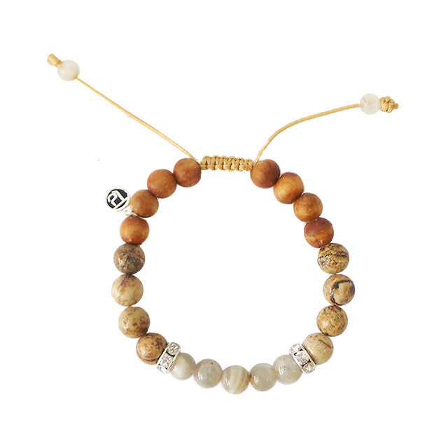 The Deer | Shell + Picture Jasper Mala Beads | Mala Beads Japa Meditation Necklaces Sacred Geometry Healing Spiritual Crystal Collections.