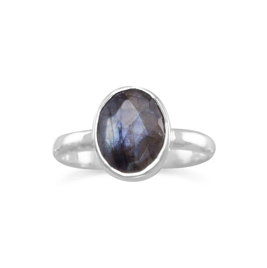 Labradorite + Silver Ring