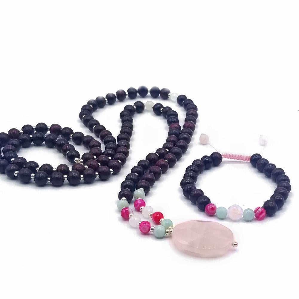 Let Love In Mala | Mala Beads Japa Meditation Necklaces Sacred Geometry Healing Spiritual Crystal Collections.
