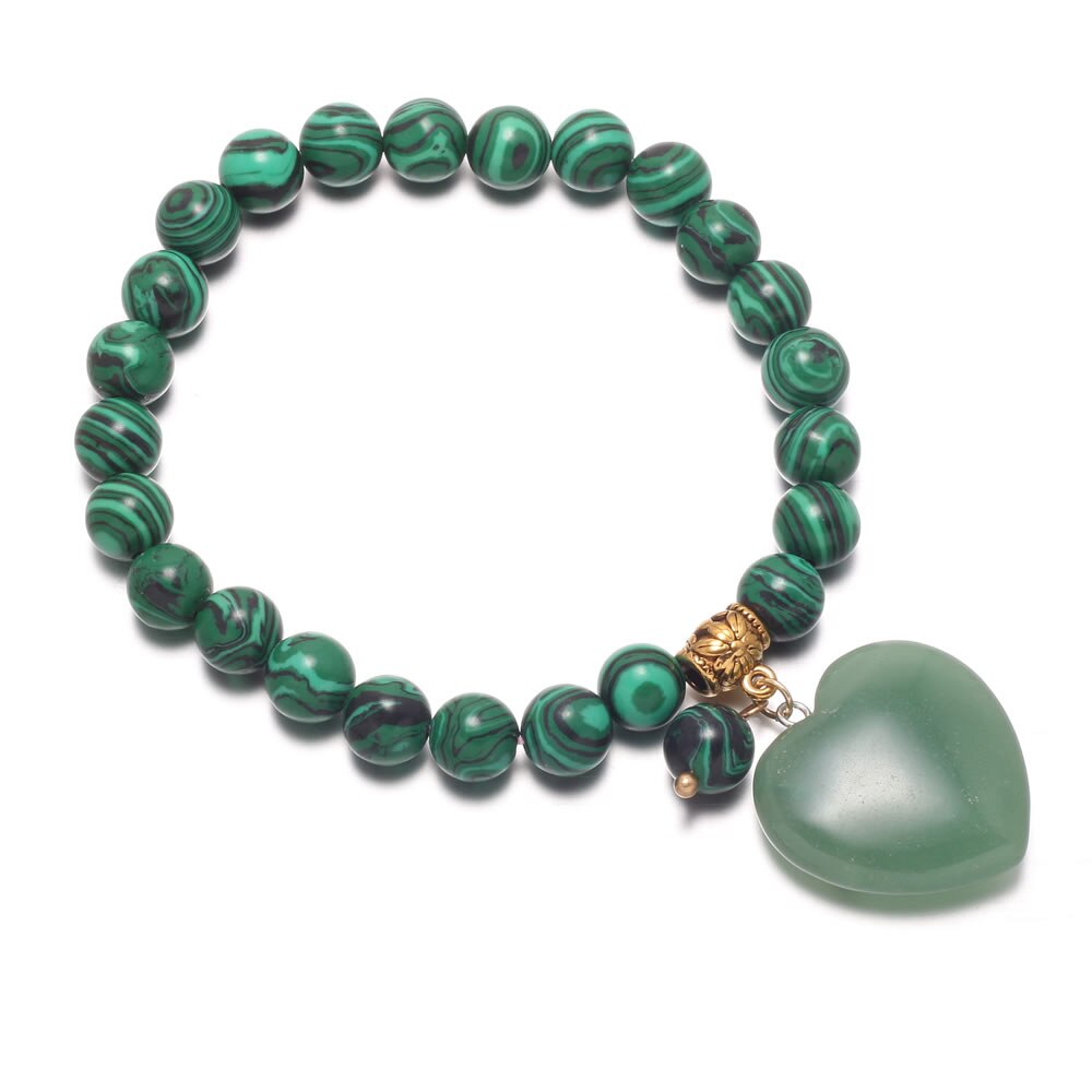 Ambition Heart Detox Bracelet | Malachite + Aventurine Mala Beads